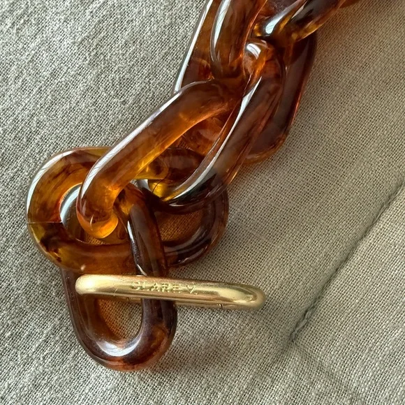 Clare V Shortie Strap Tortoise Resin - Picture 4 of 4